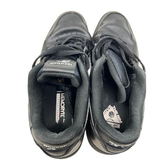 Reebok Black Leather High Top Sneakers Mens 8.5 - Picture 6 of 7